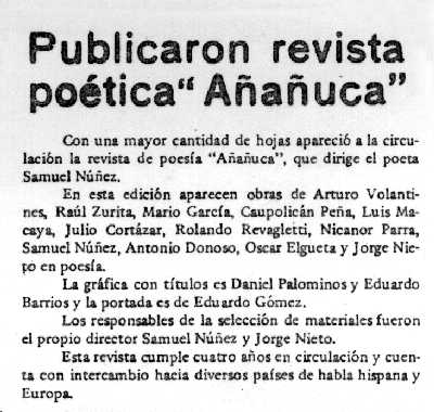 Publicaron Revista Potica Aauca